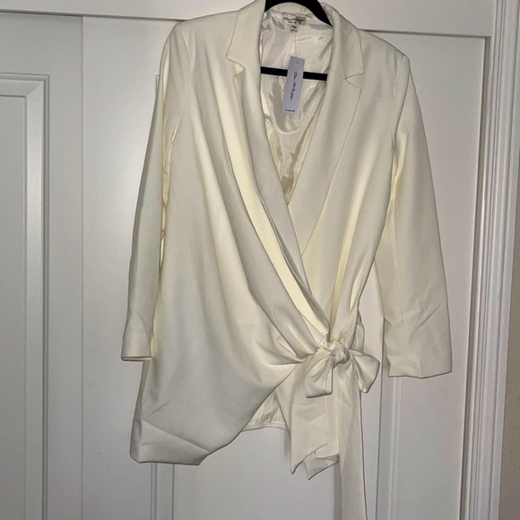 Asos Miss Selfridge Tie Side Drape Mini Dress in Satin - Picture 1 of 4